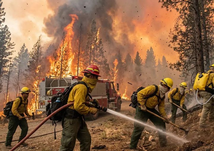 US wildfire risk analysis map
